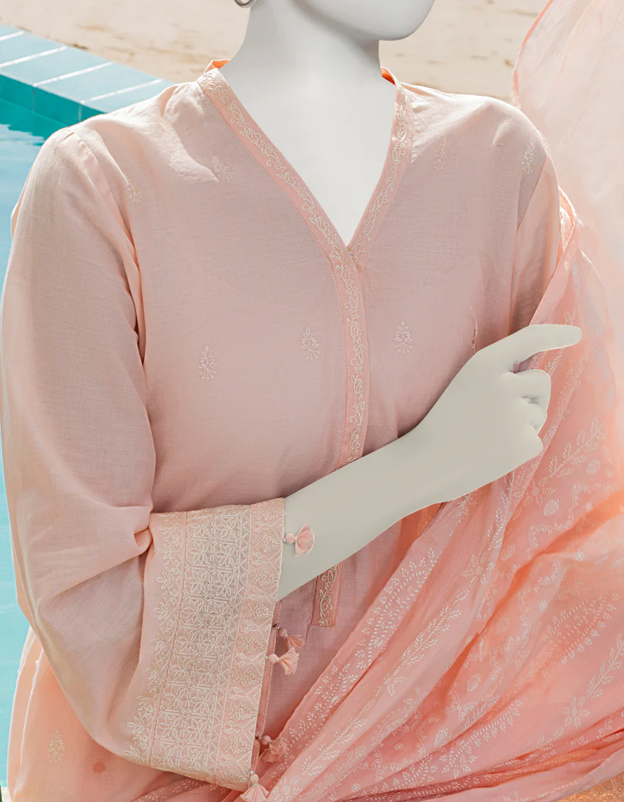 PEACH LAWN 2PC STITCHED | JLAWN-S-JDS-US-23-1080/S PEARL - Image 3