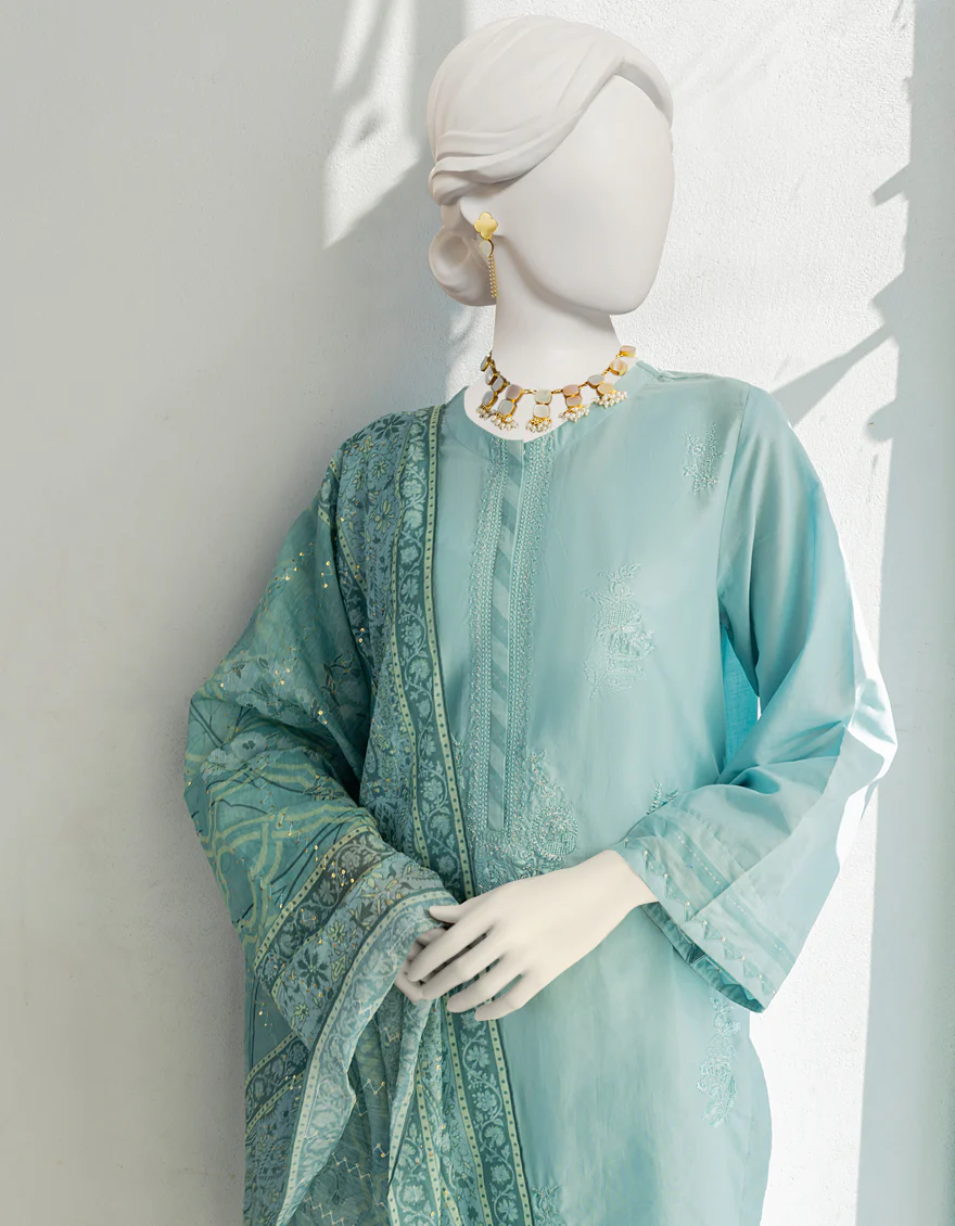 BLUE LAWN 2PC STITCHED | JLAWN-S-JDS-US-23-1083 BLUE BERRY-3 - Image 2
