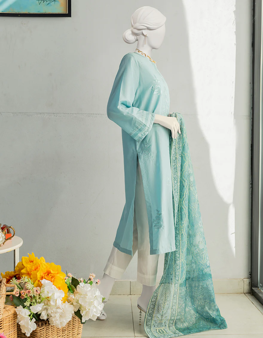 BLUE LAWN 2PC STITCHED | JLAWN-S-JDS-US-23-1083 BLUE BERRY-3 - Image 3