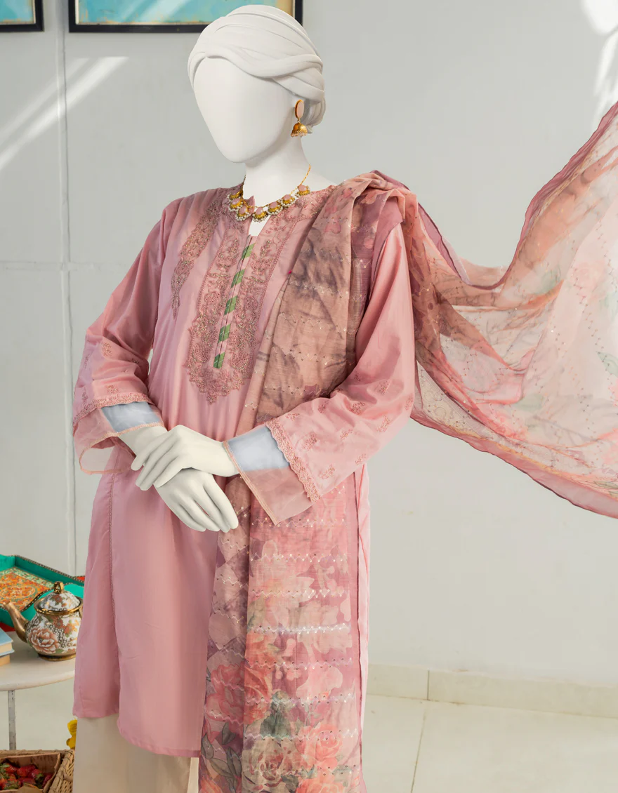 PINK DYED 2PC STITCHED | JLAWN-S-JDS-US-23-1085 BERRY-710 - Image 3