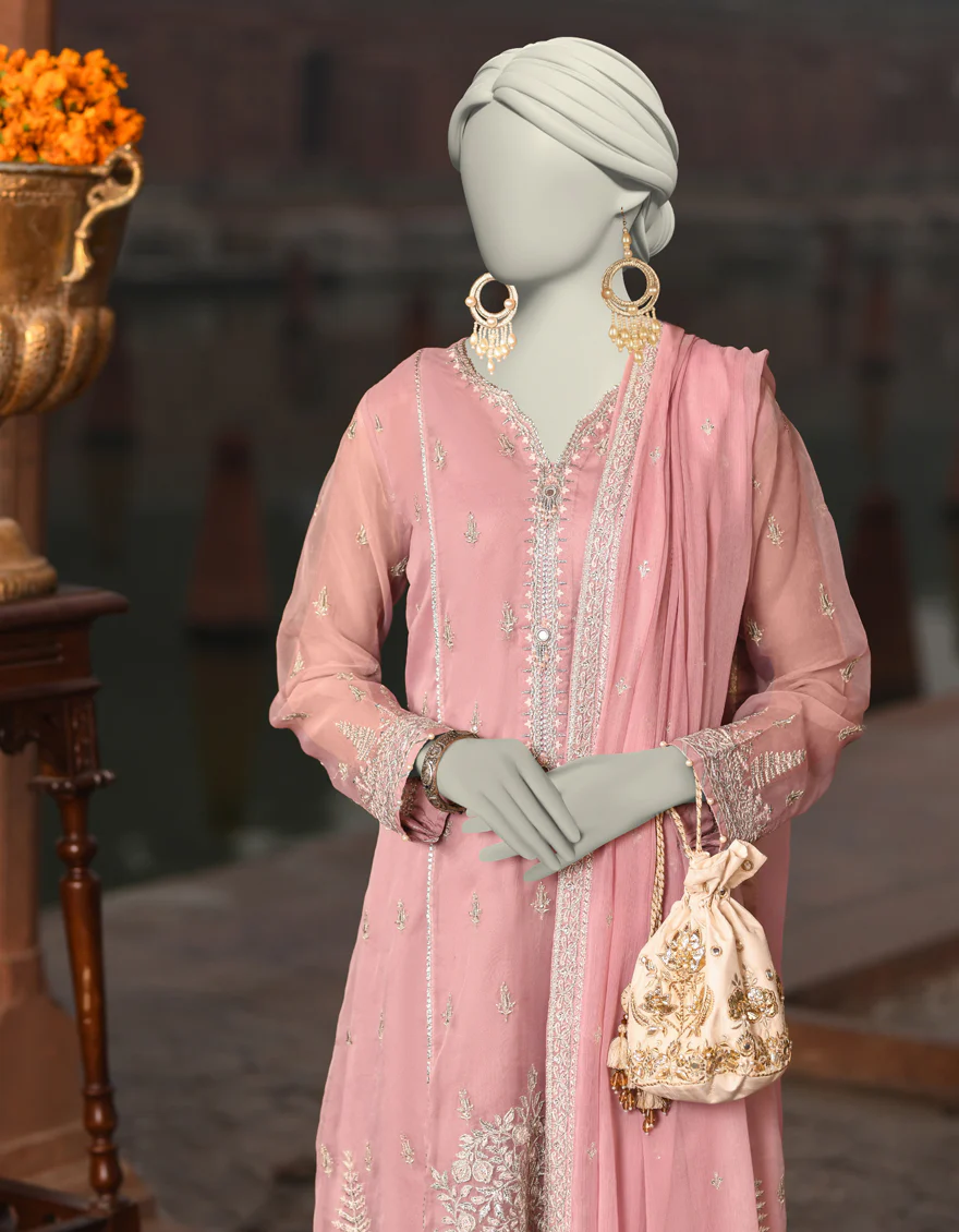 LILAC ORGANZA 3PC UNSTITCHED | JLAWN-S-JFU-25-705 FB/FALAK-05 - Image 4