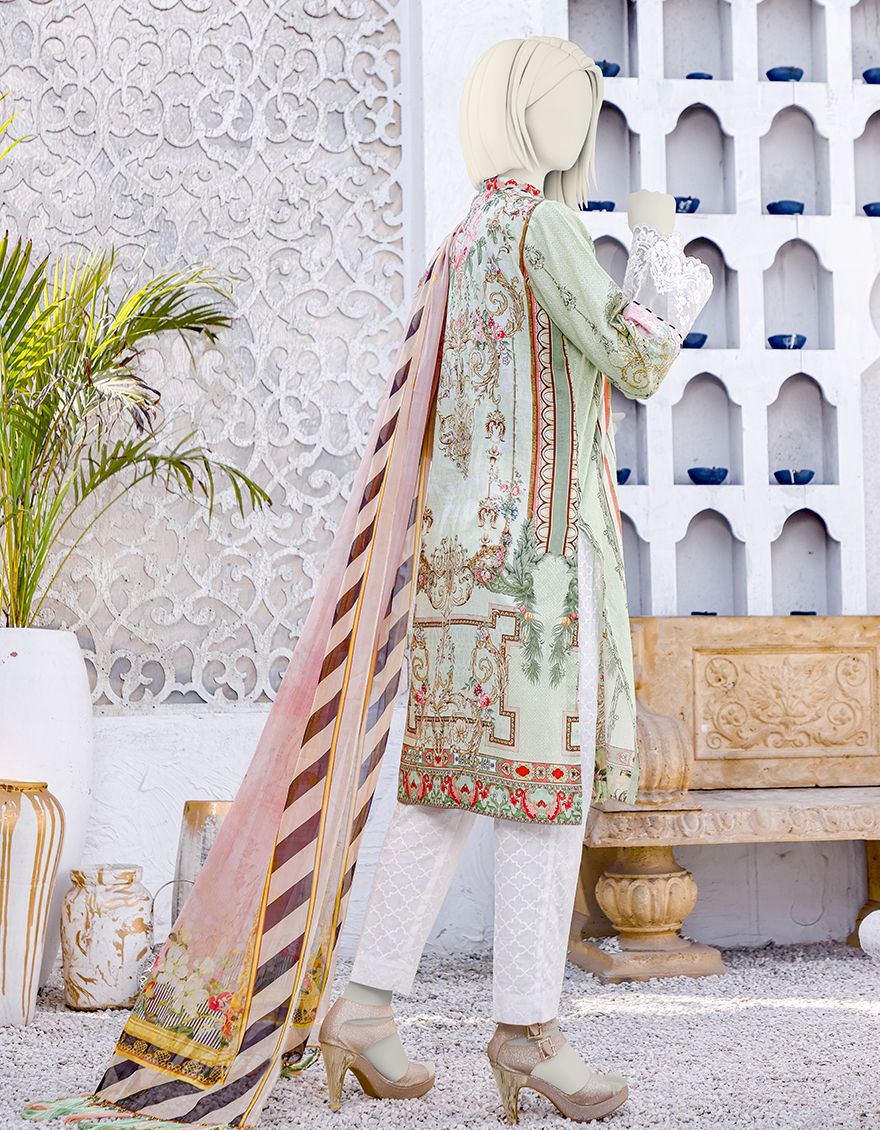 L GREEN LAWN 3PC UNSTITCHED | JLAWN-S-JPUS-US-21-011 JT-553 - Image 3