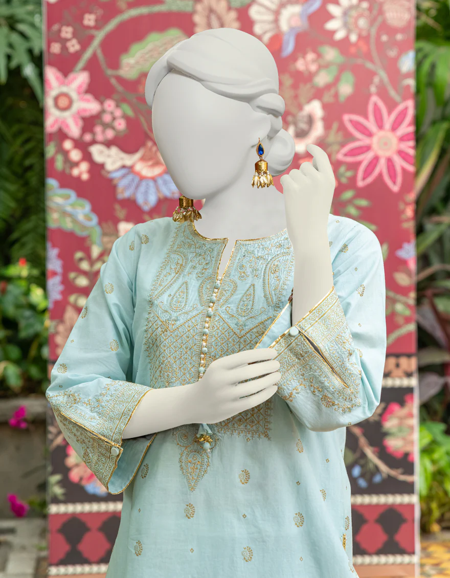 BLUE LAWN 2PC STITCHED | JLAWN-S-JST-24-1606/S ZARI-02 - Image 3