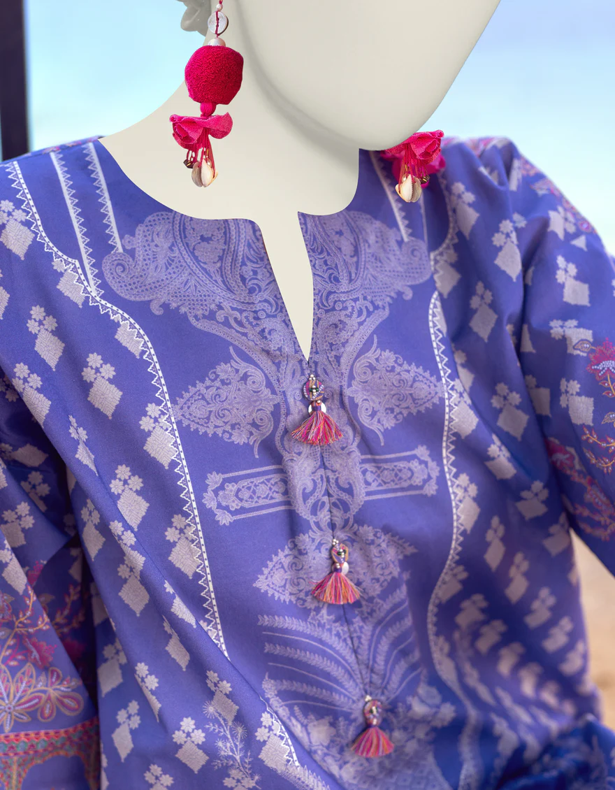 BLUE LAWN 2PC UNSTITCHED | JLAWN-S-JST-24-1620 BLOSSOM-05 - Image 3