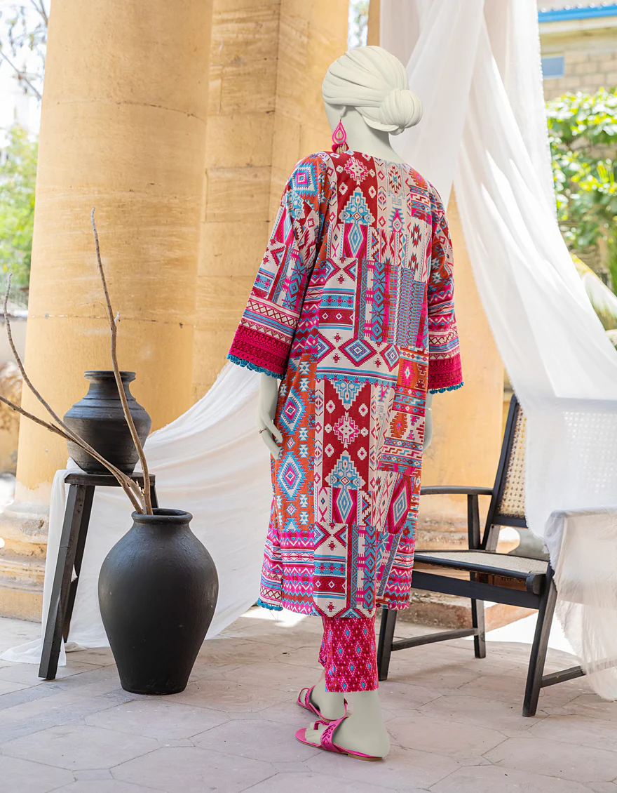 ORANGE LAWN 2PC STITCHED | JLAWN-S-JST-24-1652/S TRIBAL-3 - Image 2