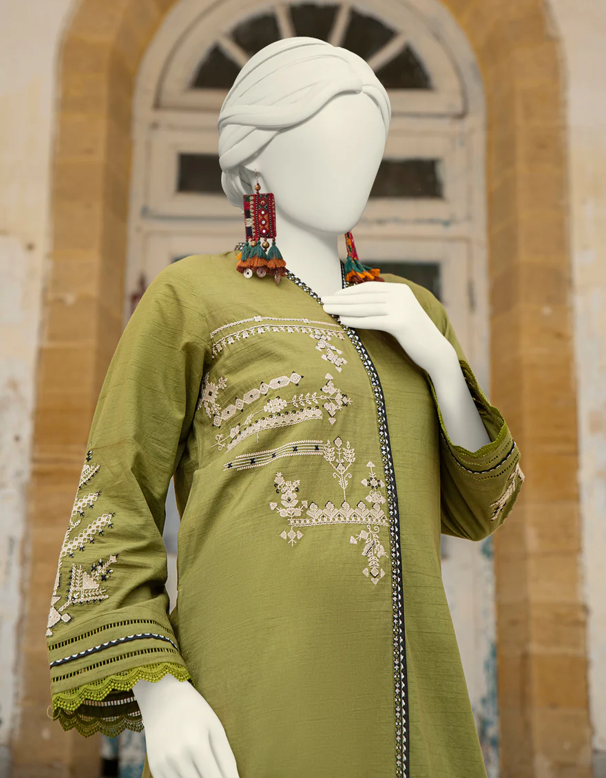 GREEN LAWN 2PC STITCHED | JLAWN-S-JST-24-1663/S FOLK-02 - Image 2