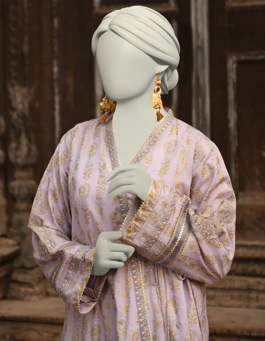 LILAC LAWN 2PC STITCHED | JLAWN-S-JST-25-2011/S ZARI-3 - Image 3