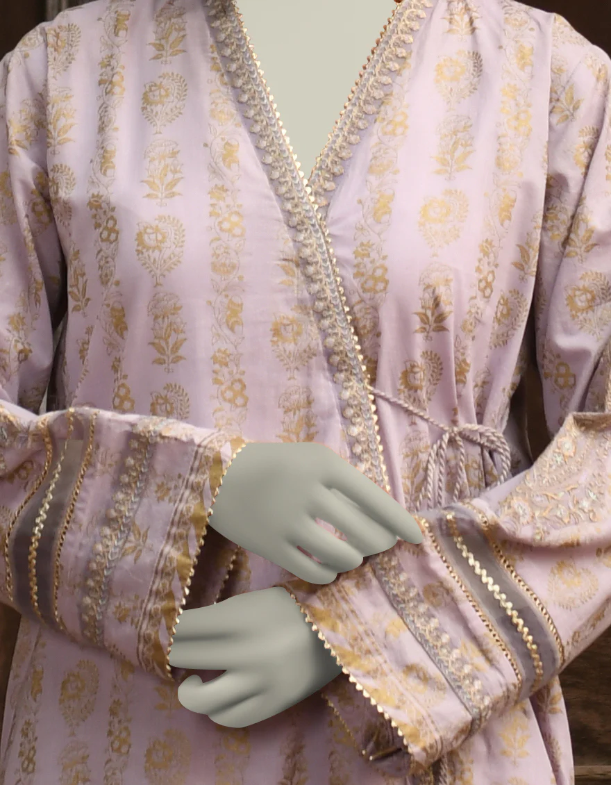LILAC LAWN 2PC STITCHED | JLAWN-S-JST-25-2011/S ZARI-3 - Image 4