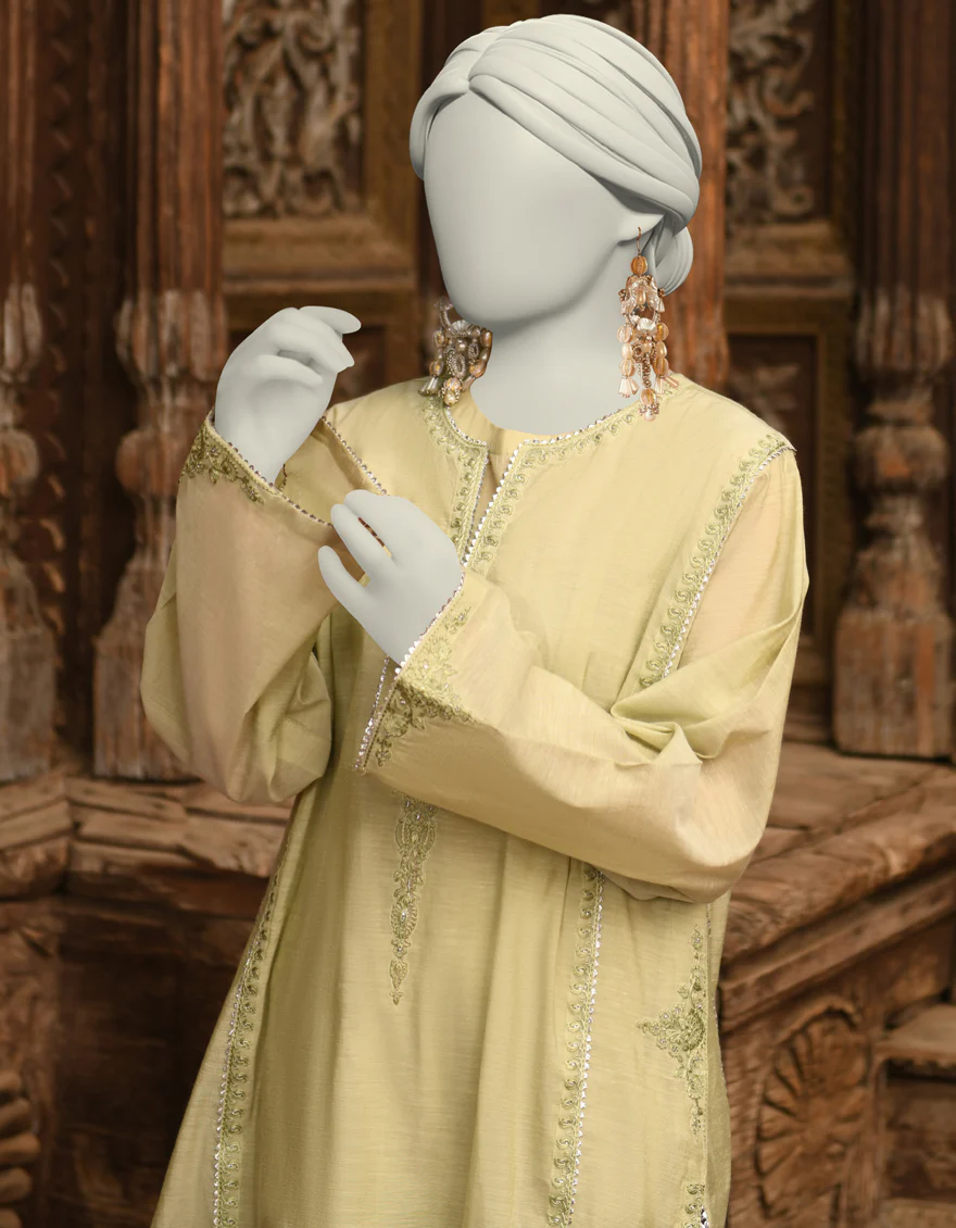 GREEN PAPER COTTON 2PC STITCHED | JLAWN-S-JST-25-2013 FB/REGAL-01 - Image 3