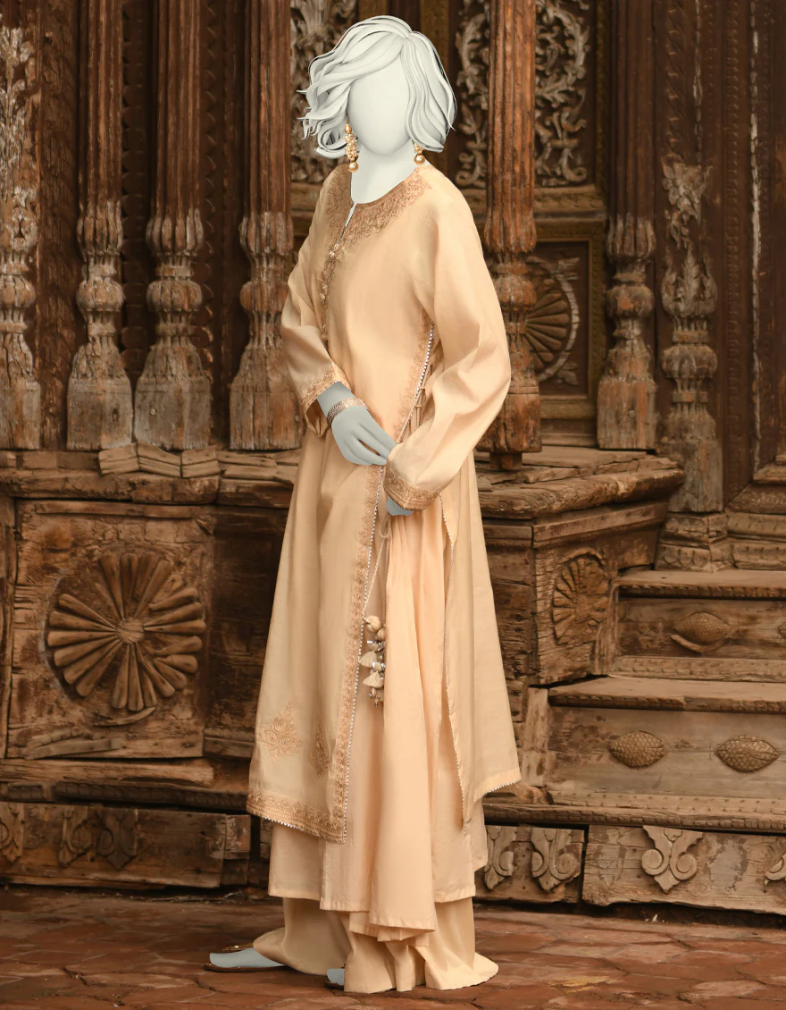 BEIGE PAPER COTTON 2PC STITCHED | JLAWN-S-JST-25-2015/S FB/REGAL-03 - Image 2