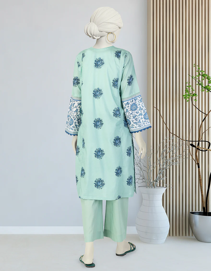 GREEN LAWN 2PC STITCHED | JLAWN-S-JST-25-2053/S INDIGO IMPRESSION - Image 2