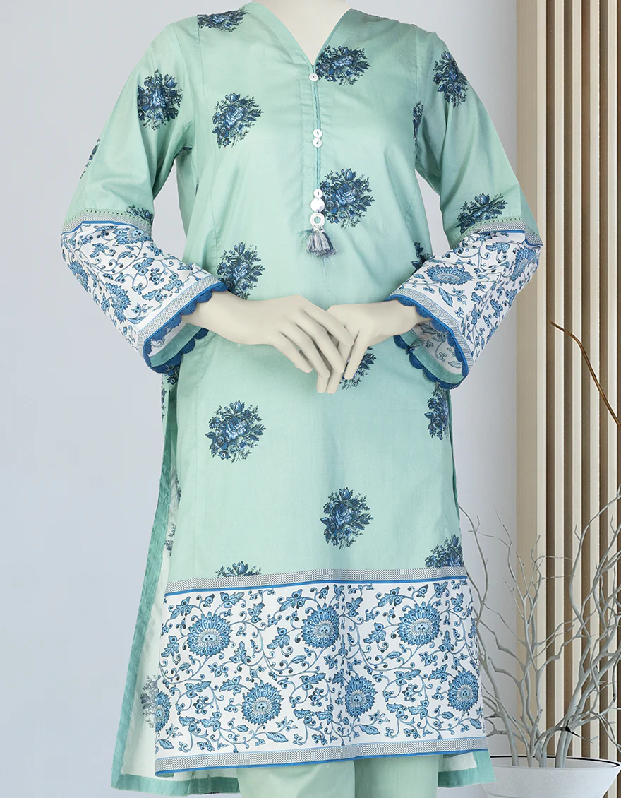 GREEN LAWN 2PC STITCHED | JLAWN-S-JST-25-2053/S INDIGO IMPRESSION - Image 3