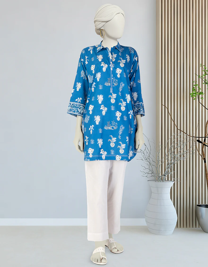 BLUE LAWN 2PC STITCHED | JLAWN-S-JST-25-2055/S INDIGO IMPRESSION-3