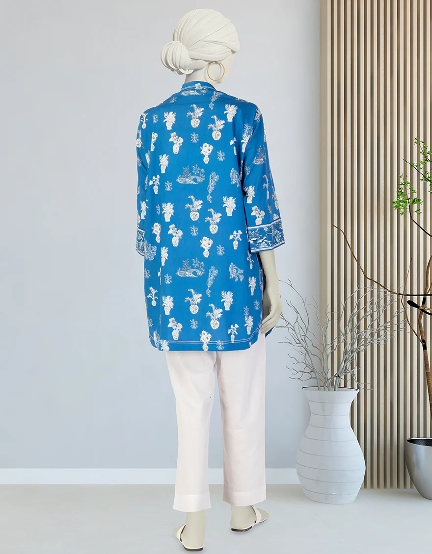 BLUE LAWN 2PC STITCHED | JLAWN-S-JST-25-2055/S INDIGO IMPRESSION-3 - Image 2