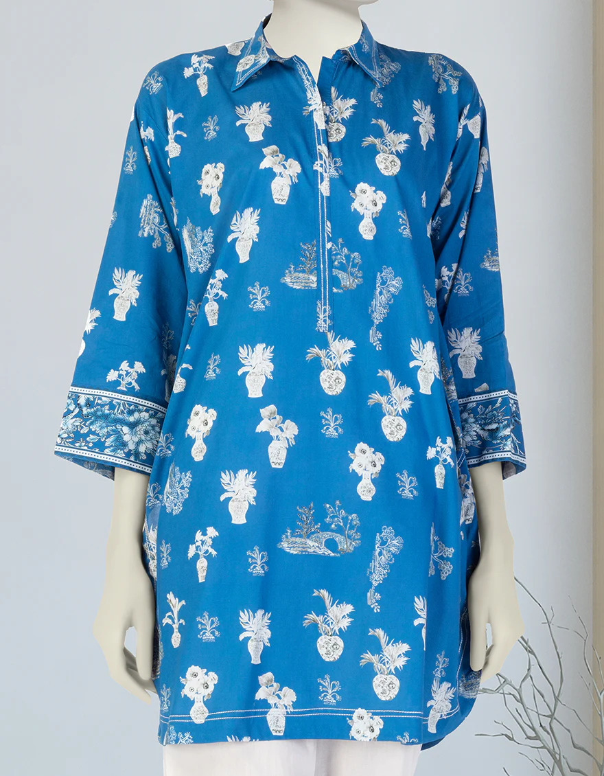 BLUE LAWN 2PC STITCHED | JLAWN-S-JST-25-2055/S INDIGO IMPRESSION-3 - Image 3