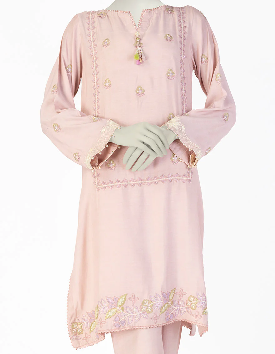 PINK SILK 2PC STITCHED | JLAWN-S-JST-25-2062/S FLORAL-07 - Image 3