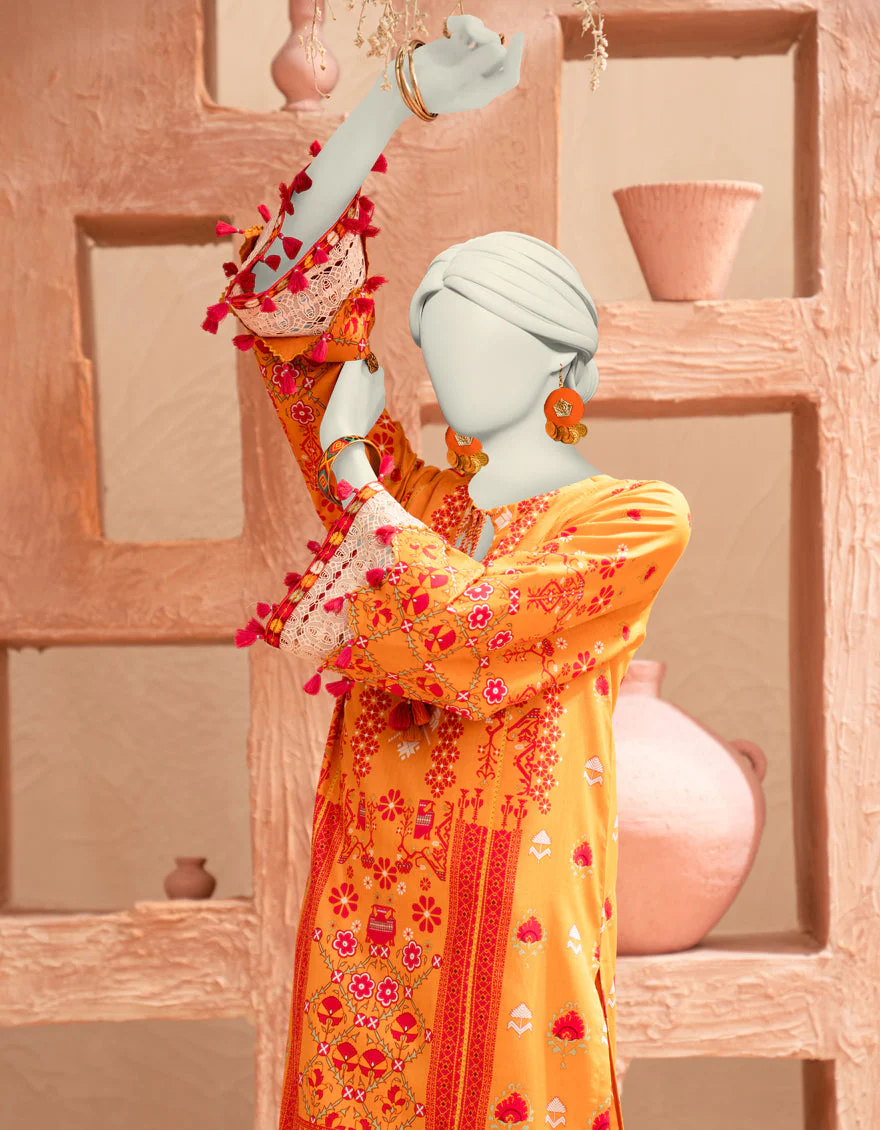 MUSTARD CAMBRIC 2PC UNSTITCHED | JLAWN-S-JST-25-2075 - Image 3