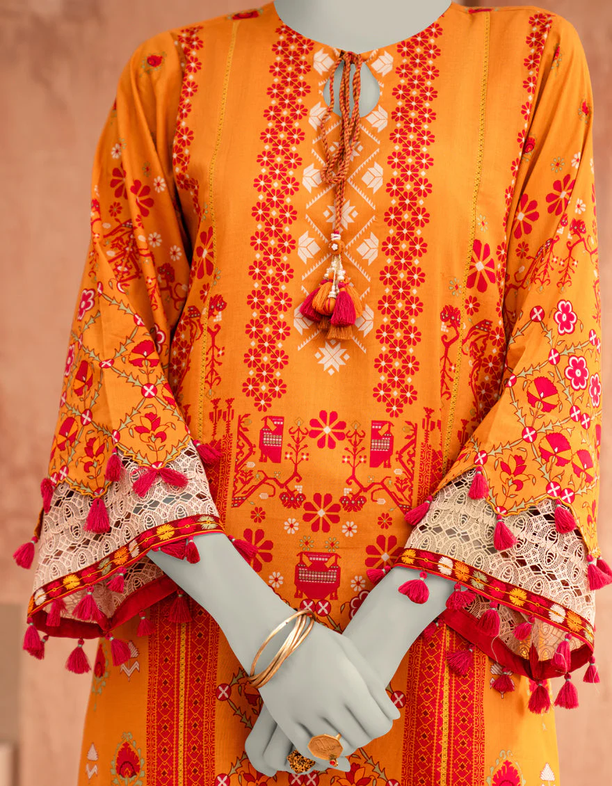 MUSTARD CAMBRIC 2PC UNSTITCHED | JLAWN-S-JST-25-2075 - Image 4