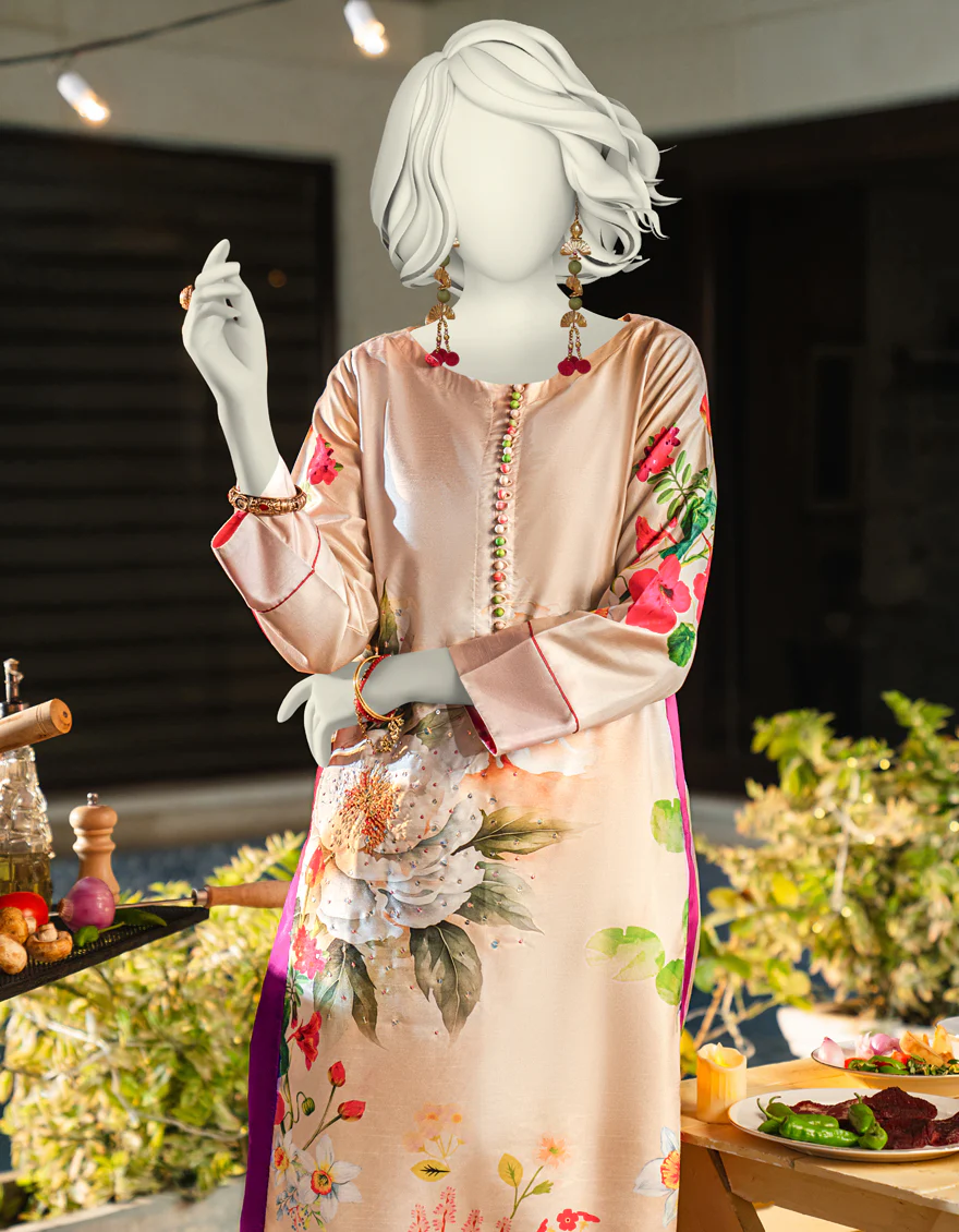 BEIGE SILK 2PC STITCHED | JLAWN-S-JST-25-2088/ - Image 2