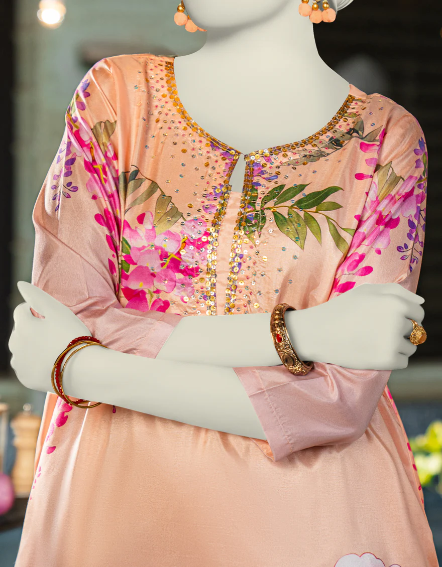 PEACH SILK 2PC STITCHED | JLAWN-S-JST-25-2089/ - Image 3