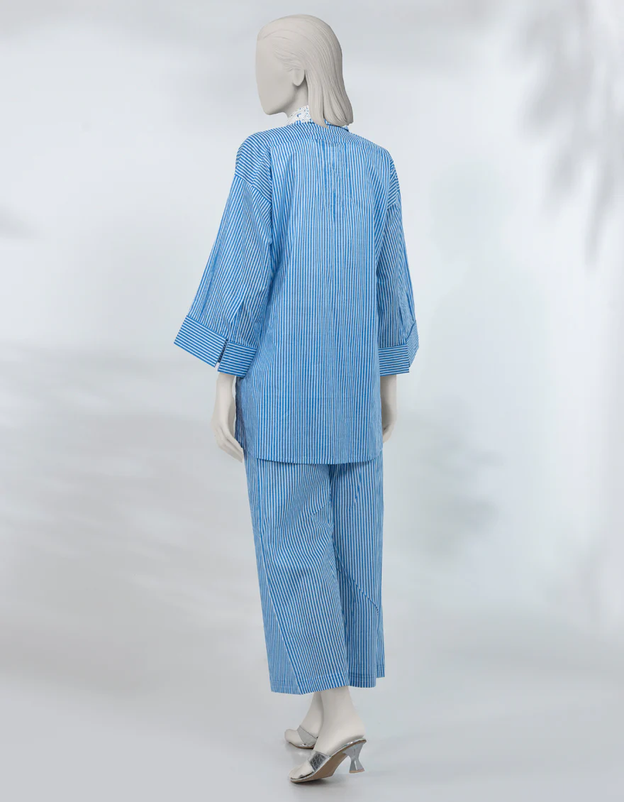 BLUE LAWN 2PC STITCHED | JLAWN-S-JST-25-2147/S SOFT STRIPS-1 - Image 2