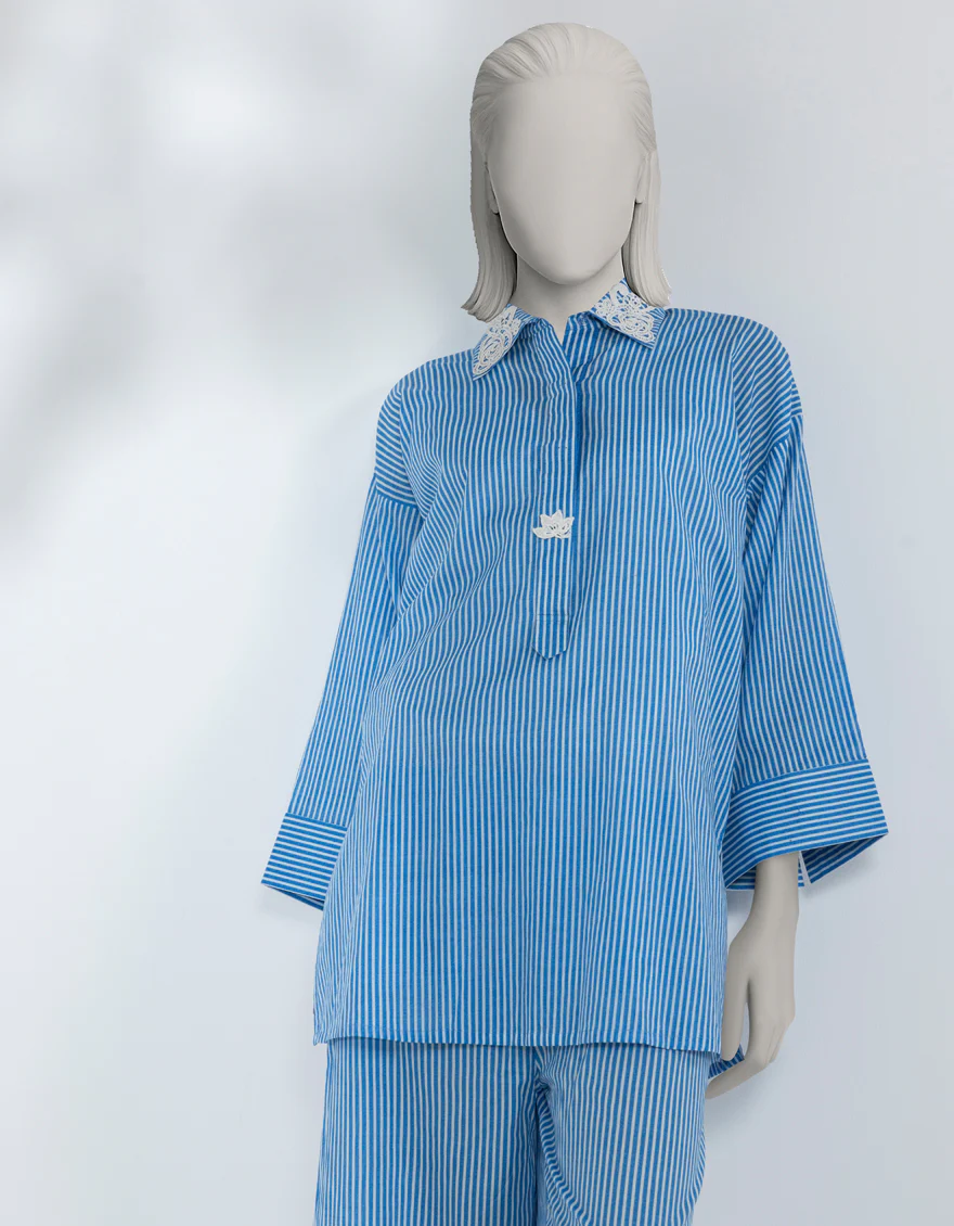 BLUE LAWN 2PC STITCHED | JLAWN-S-JST-25-2147/S SOFT STRIPS-1 - Image 3