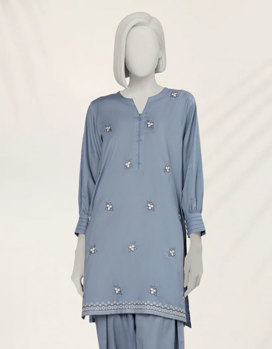 BLUE TEXTURED 2PC STITCHED | JLAWN-S-JST-25-2194/S O'FRIDA GEN Z-02 - Image 3