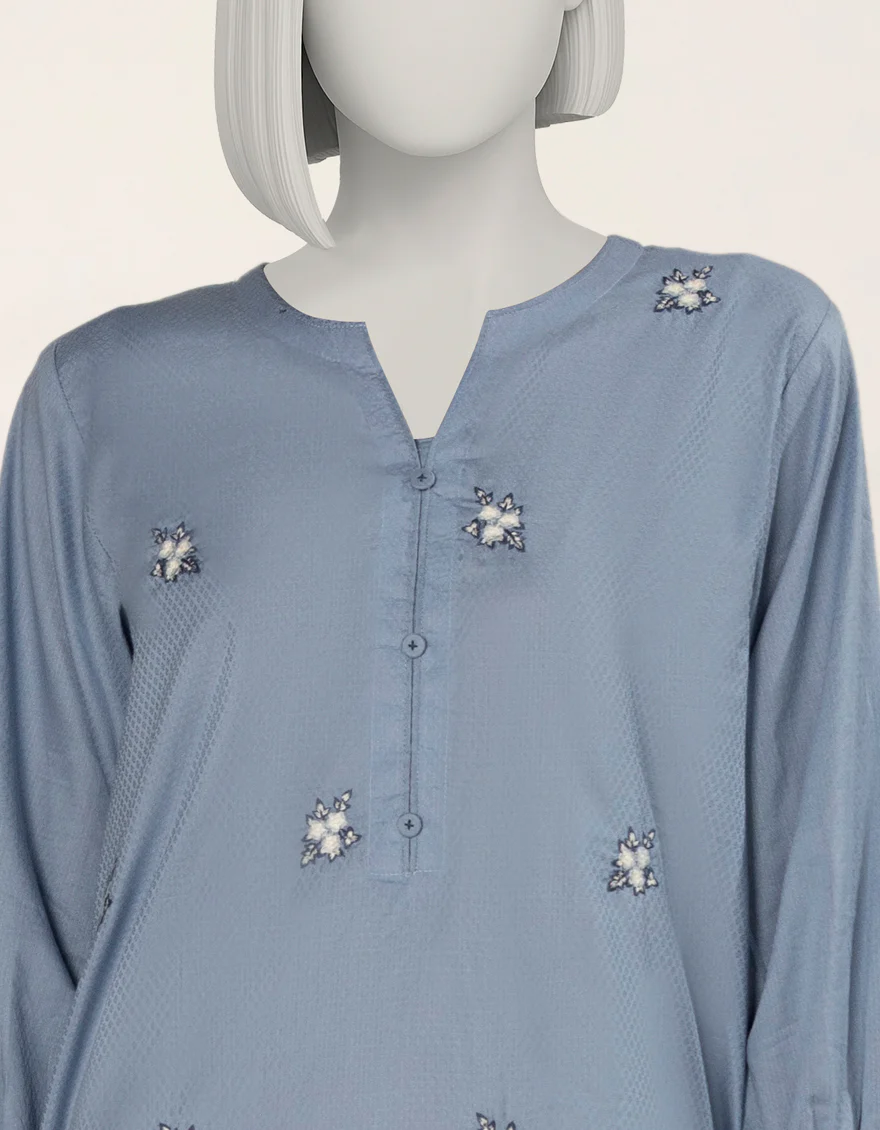BLUE TEXTURED 2PC STITCHED | JLAWN-S-JST-25-2194/S O'FRIDA GEN Z-02 - Image 4