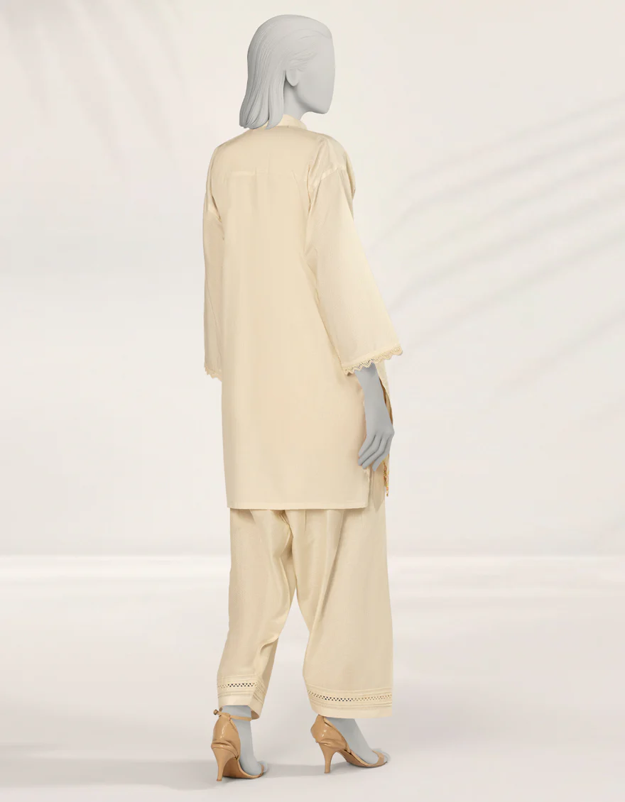 OFF WHITE TEXTURED 2PC STITCHED | JLAWN-S-JST-25-2195/S O'FRIDA GEN Z-03 - Image 2