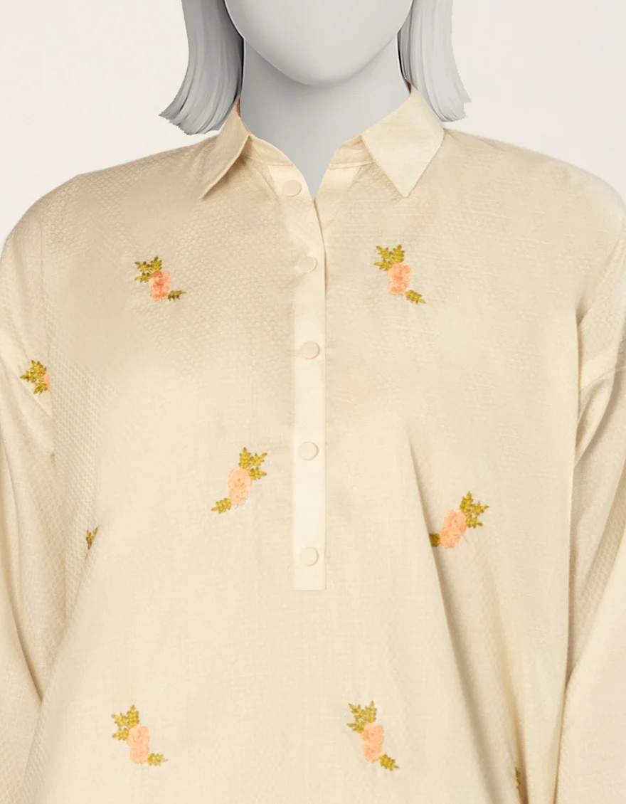 OFF WHITE TEXTURED 2PC STITCHED | JLAWN-S-JST-25-2195/S O'FRIDA GEN Z-03 - Image 4