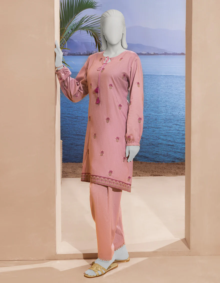 PINK TEXTURED 2PC STITCHED | JLAWN-S-JST-25-2196/S O'FRIDA GEN Z-04