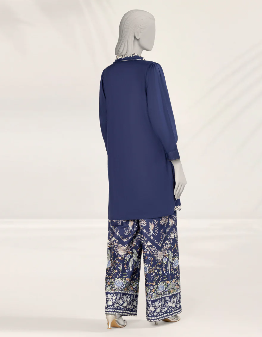 BLUE TEXTURED 2PC STITCHED | JLAWN-S-JST-25-2197/S NEW GARA-1 - Image 2