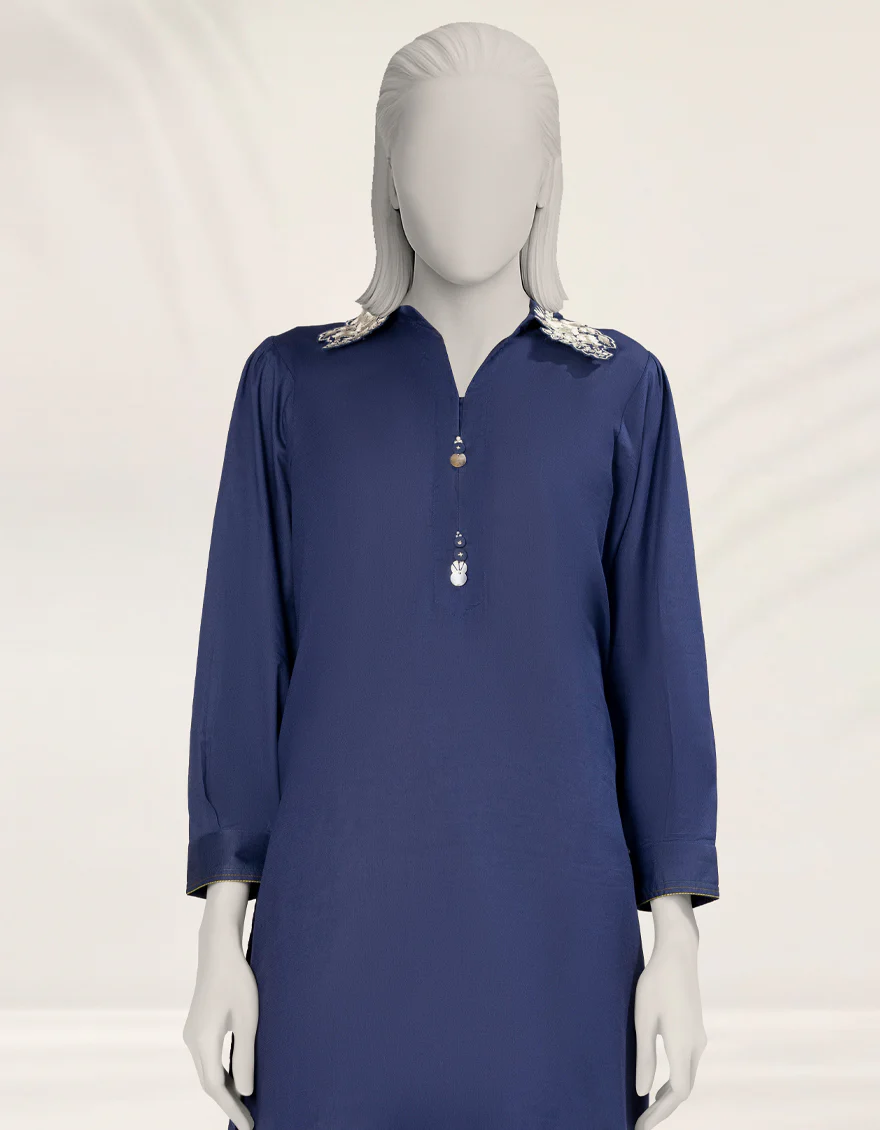 BLUE TEXTURED 2PC STITCHED | JLAWN-S-JST-25-2197/S NEW GARA-1 - Image 3