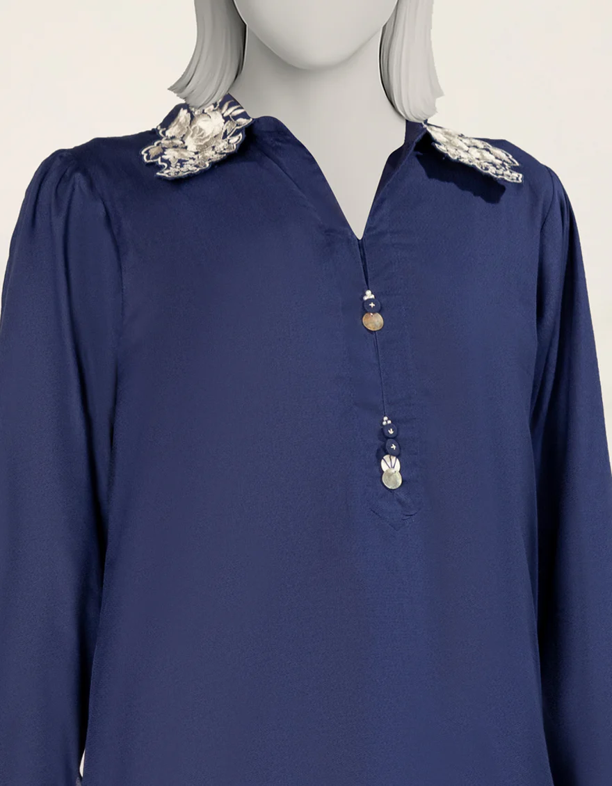 BLUE TEXTURED 2PC STITCHED | JLAWN-S-JST-25-2197/S NEW GARA-1 - Image 4