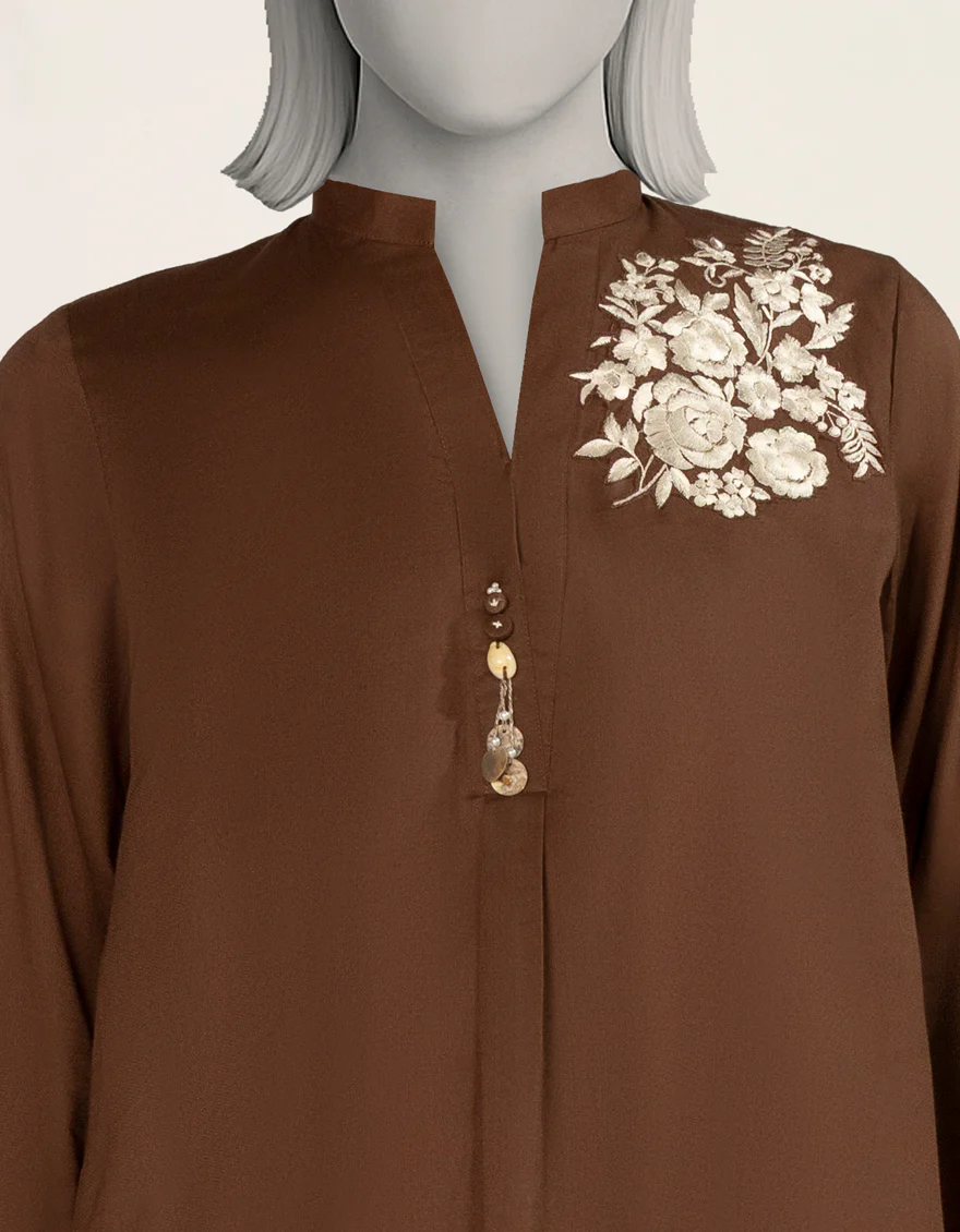 BROWN TEXTURED 2PC STITCHED | JLAWN-S-JST-25-2198/S NEW GARA-2 - Image 4