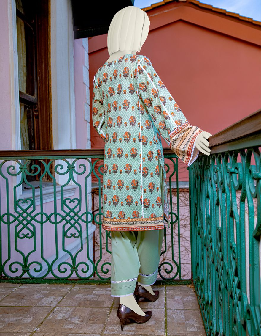 GREEN LAWN 2PC UNSTITCHED | JLAWN-S-JST-US-21-1615 YESIL - Image 3