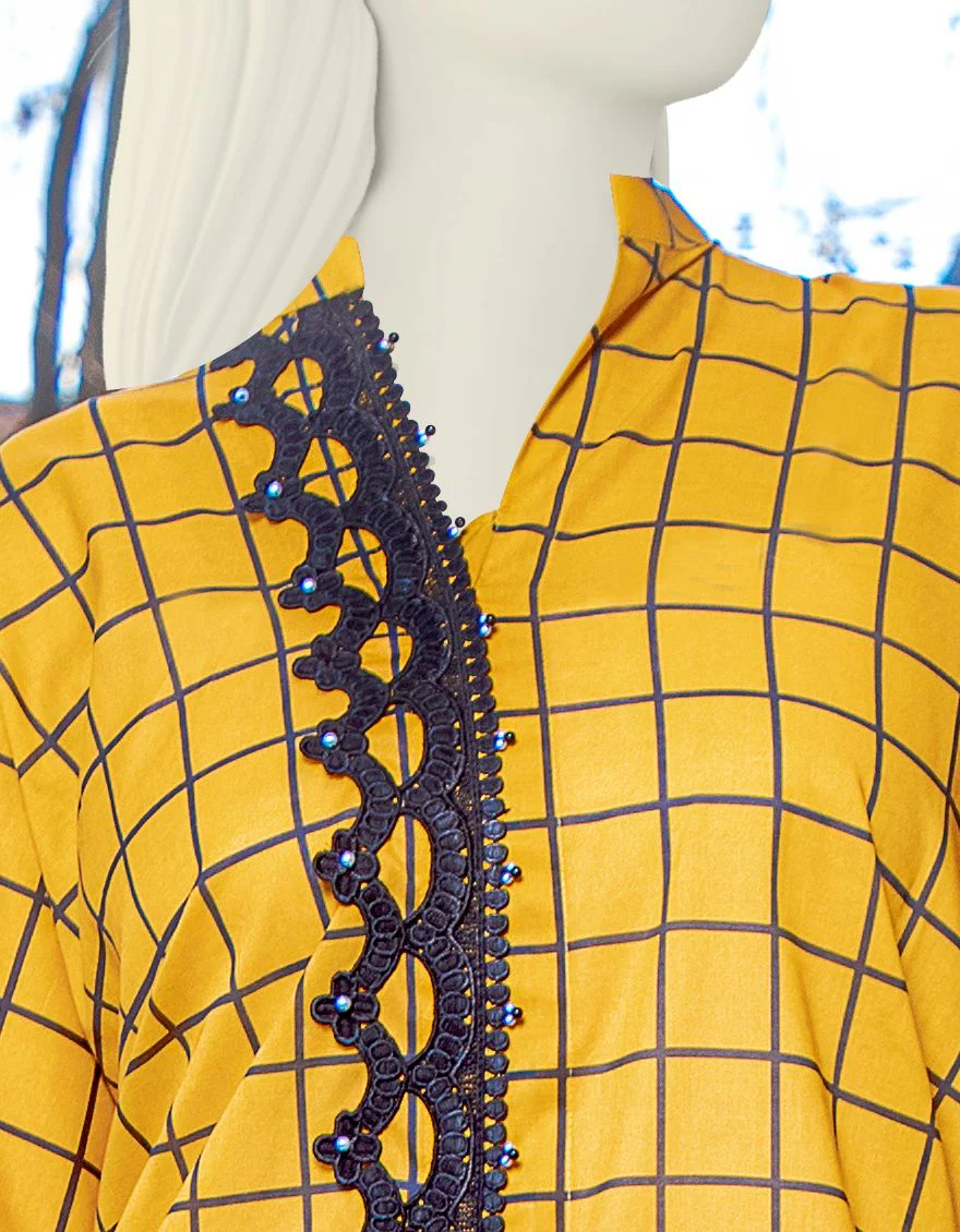 YELLOW LAWN 2PC UNSTITCHED | JLAWN-S-JST-US-21-1616 TRENDSETTER - Image 2