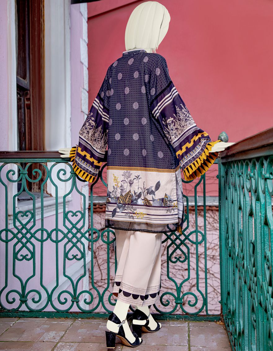 BLACK LAWN 2PC UNSTITCHED | JLAWN-S-JST-US-21-1617 POLKA - Image 3