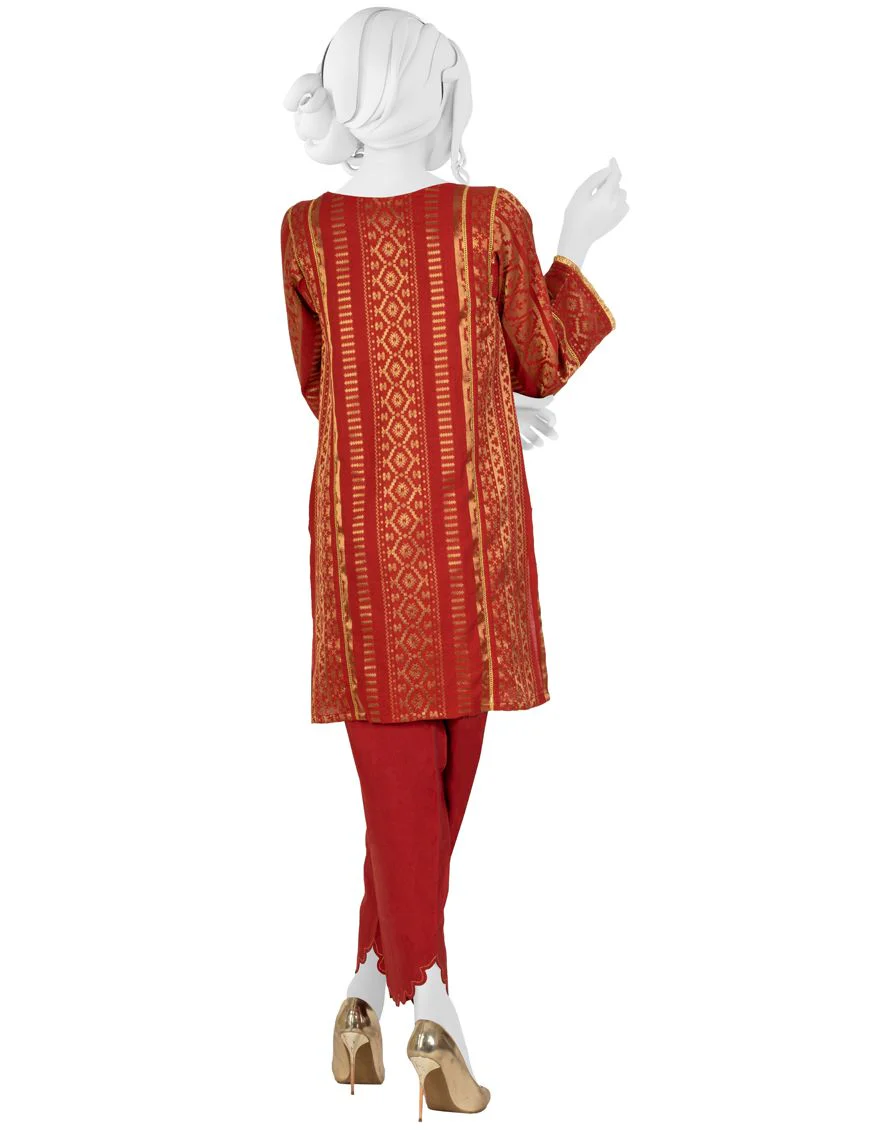 RED LAWN 2PC UNSTITCHED | JLAWN-S-JST-US-21-1624 FEMME - Image 3