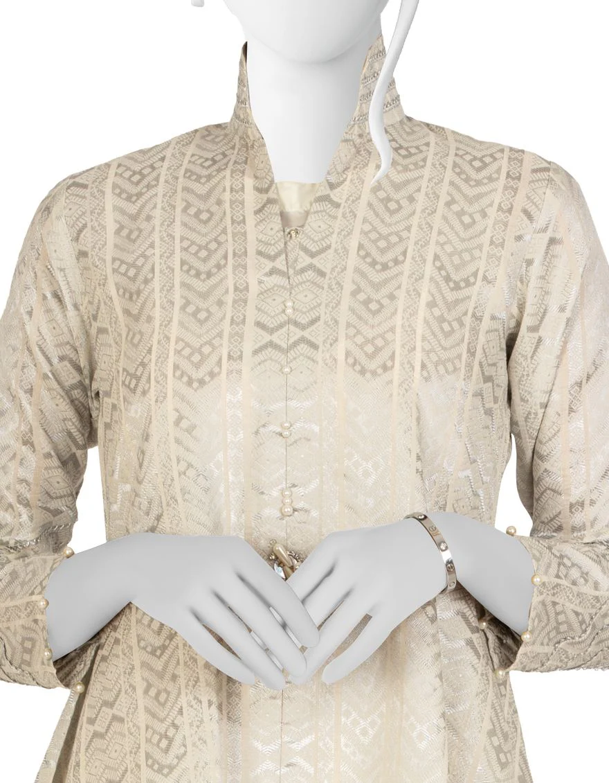 OFF WHITE LAWN 2PC UNSTITCHED | JLAWN-S-JST-US-21-1626 LAPIS - Image 3