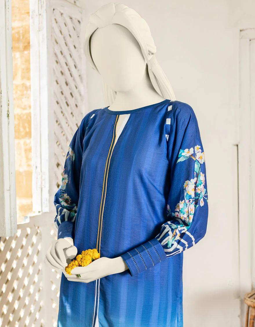 BLUE LAWN 2PC UNSTITCHED | JLAWN-S-JST-US-21-1632 HOMME - Image 3