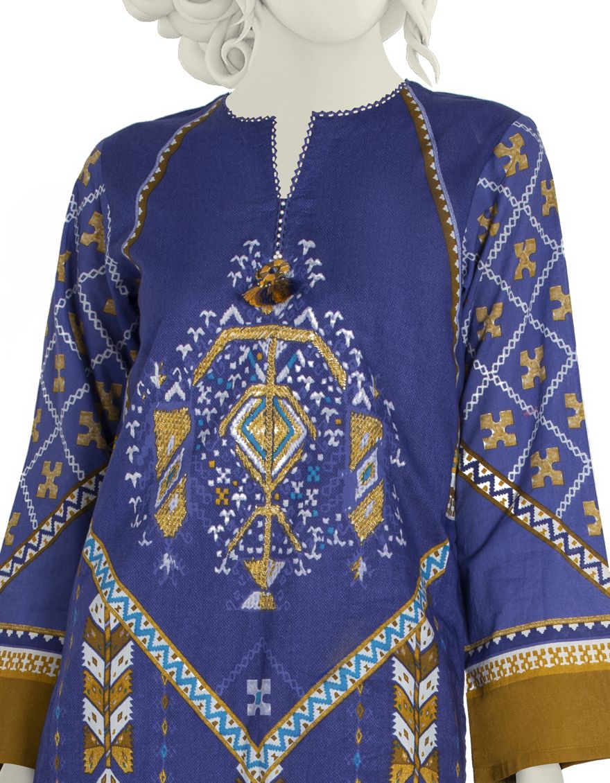 PURPLE LAWN 2PC STITCHED | JLAWN-S-JST-US-22-1602/S BLUE BELL - Image 3