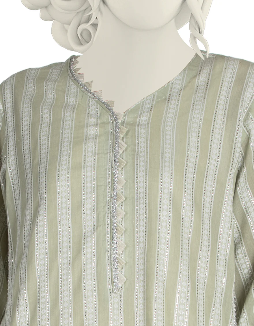 GREEN JACQUARD 2PC STITCHED | JLAWN-S-JST-US-22-1606/S MINT - Image 2