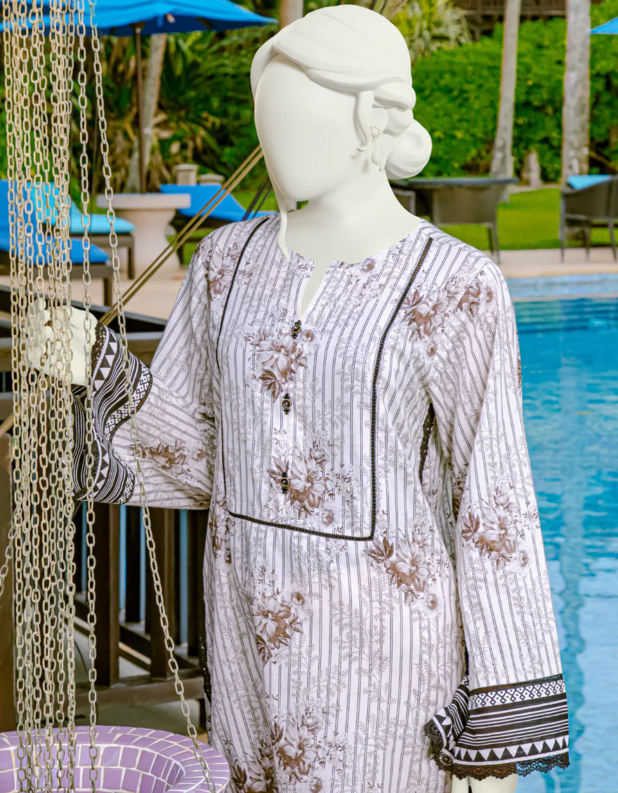 GREY LAWN 2PC UNSTITCHED | JLAWN-S-JST-US-22-1608 GREY GRACE - Image 2