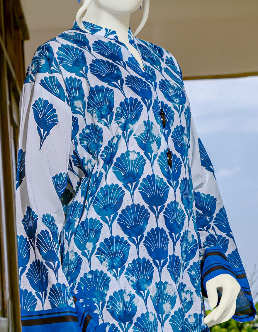BLUE-WHITE 2PC UNSTITCHED | JLAWN-S-JST-US-22-1609 PORCELAIN - Image 4