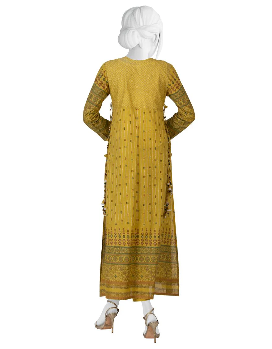 YELLOW 2PC UNSTITCHED | JLAWN-S-JST-US-22-1612 MAHAR-O-MAAH - Image 2