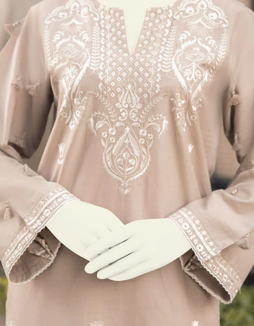 BEIGE 2PC UNSTITCHED | JLAWN-S-JST-US-22-1617 SCILLA - Image 3