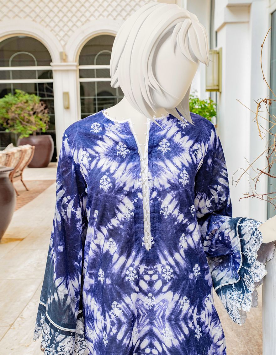 BLUE 2PC UNSTITCHED | JLAWN-S-JST-US-22-1622 DENIM BLUE - Image 3