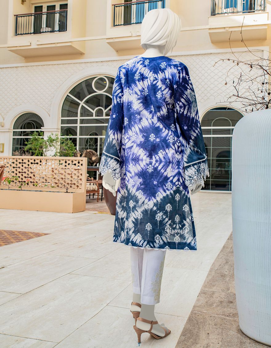 BLUE 2PC UNSTITCHED | JLAWN-S-JST-US-22-1622 DENIM BLUE - Image 4