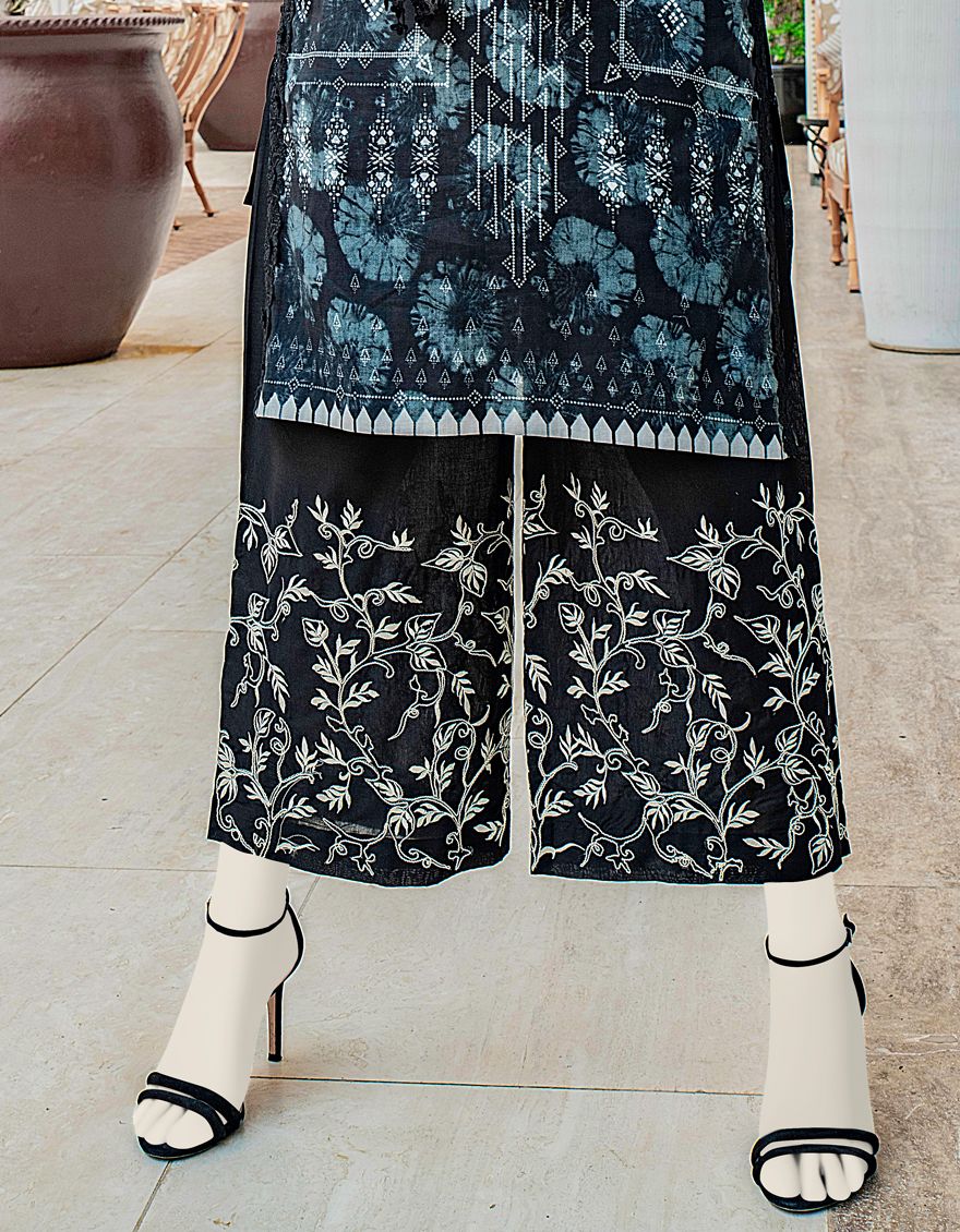 BLACK-WHITE 2PC UNSTITCHED | JLAWN-S-JST-US-22-1623 CHARCOAL - Image 2